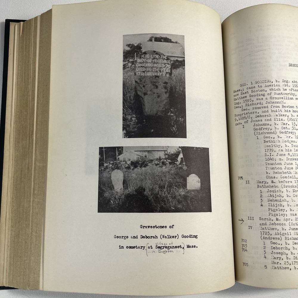 1934 Genealogy Of Jones Hathaway Richards Gooding Book Lmited ed #1/100 Signed - Picture 9 of 16